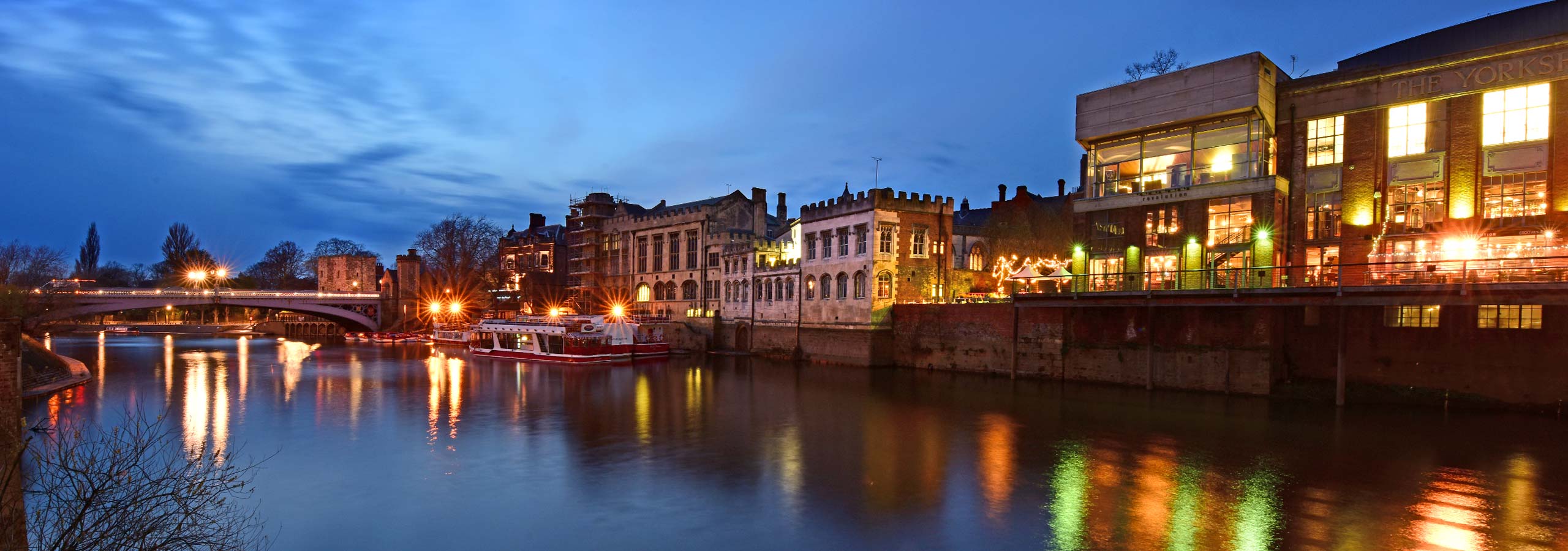 The River Ouse and York at dusk